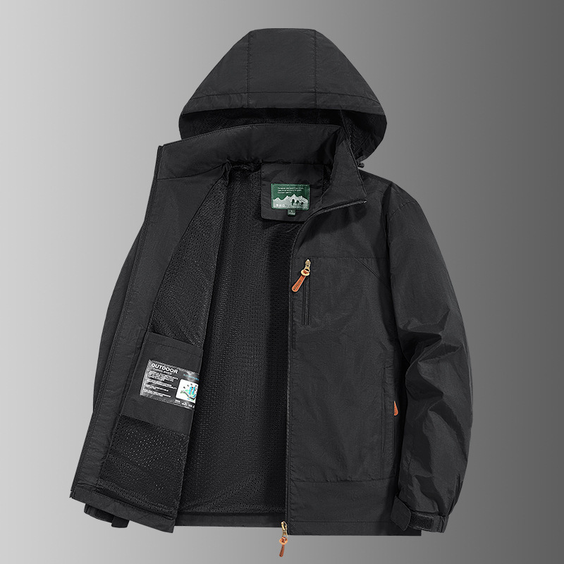 Fashionable Hooded Windproof Jacket For Men - Image 5