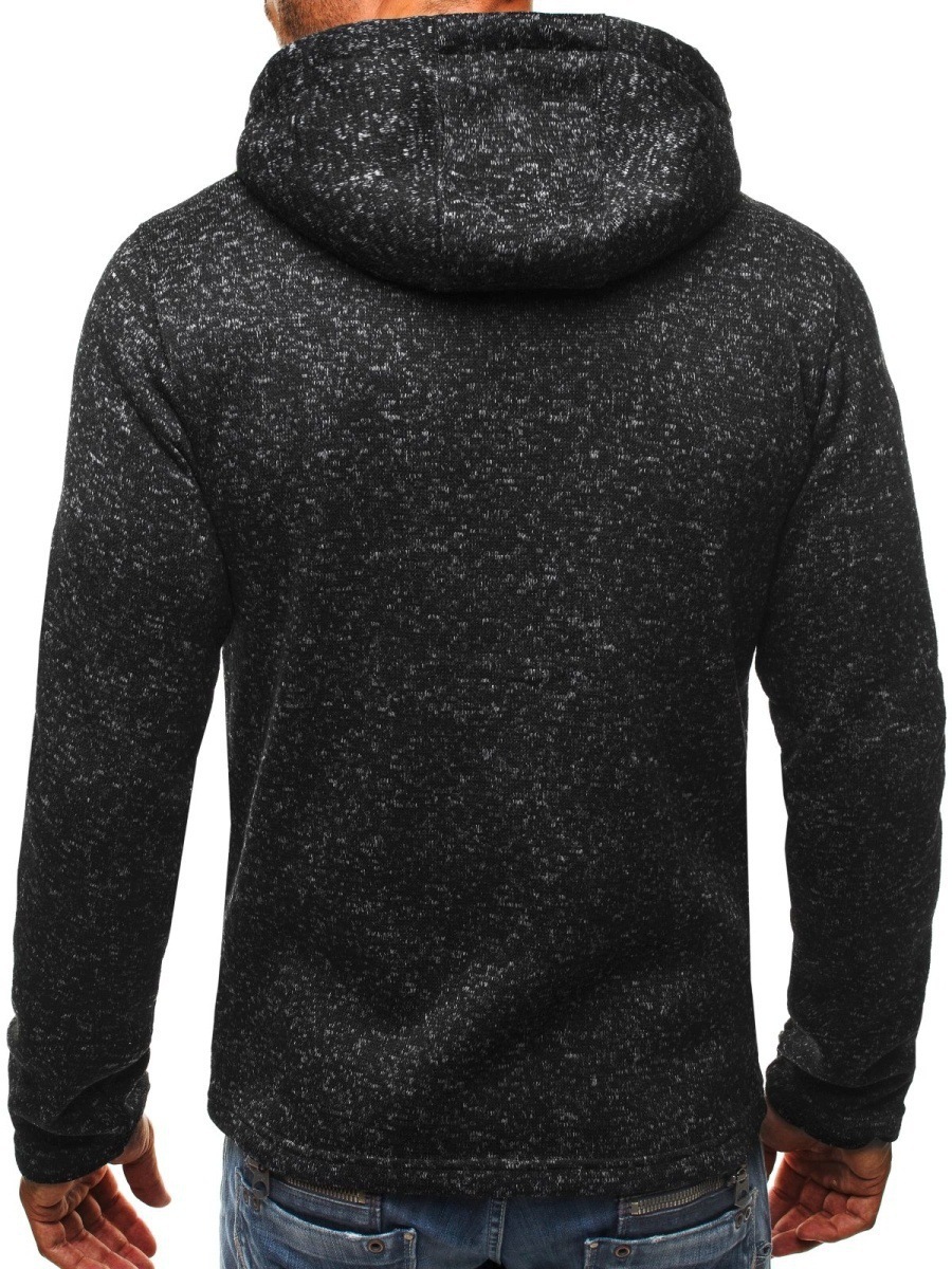 Men's Sports And Leisure Jacquard Sweater Fleece Cardigan - Image 2