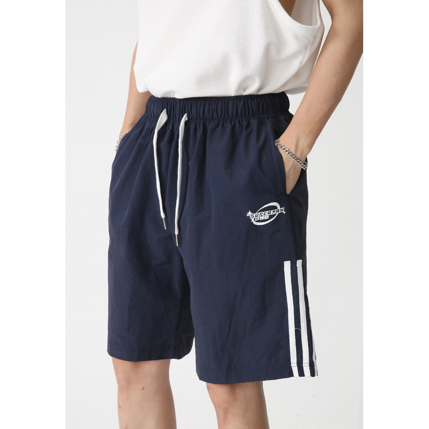 Men's New Casual Sports Style Contrast Set Shorts And Coat - Image 6