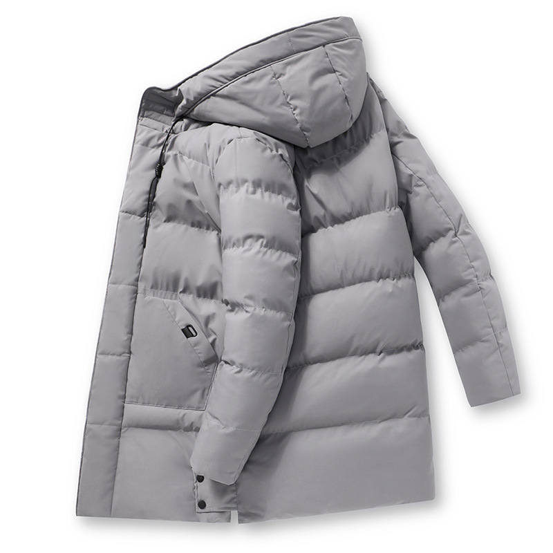 Plus Size Keep Warm Men's Thick Mid-length Cotton-padded Jacket - Image 8