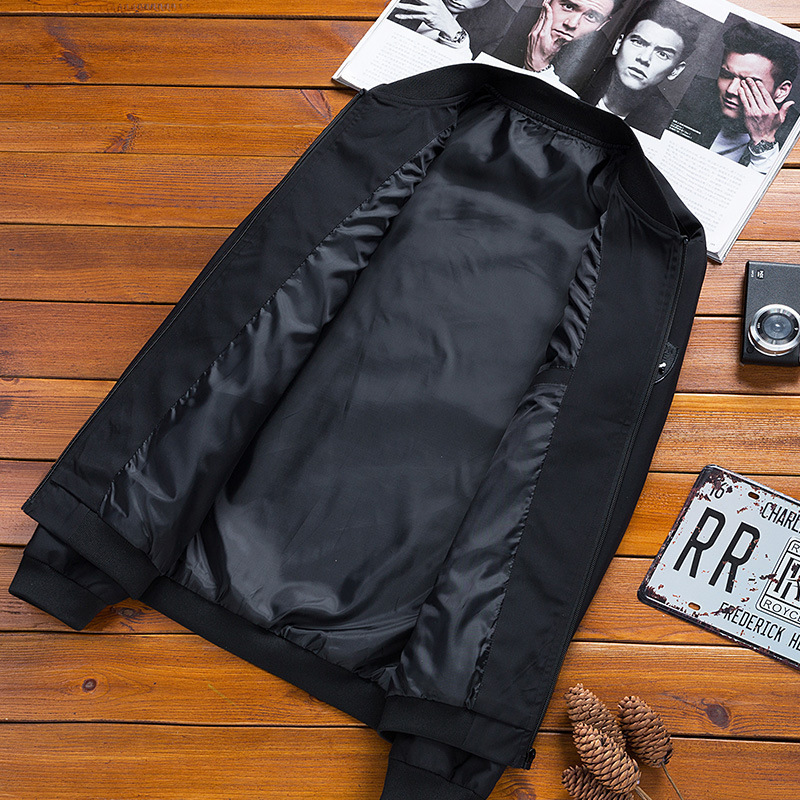 Spring And Autumn Korean Slim-fit Solid Color Coat Men's Jacket - Image 2