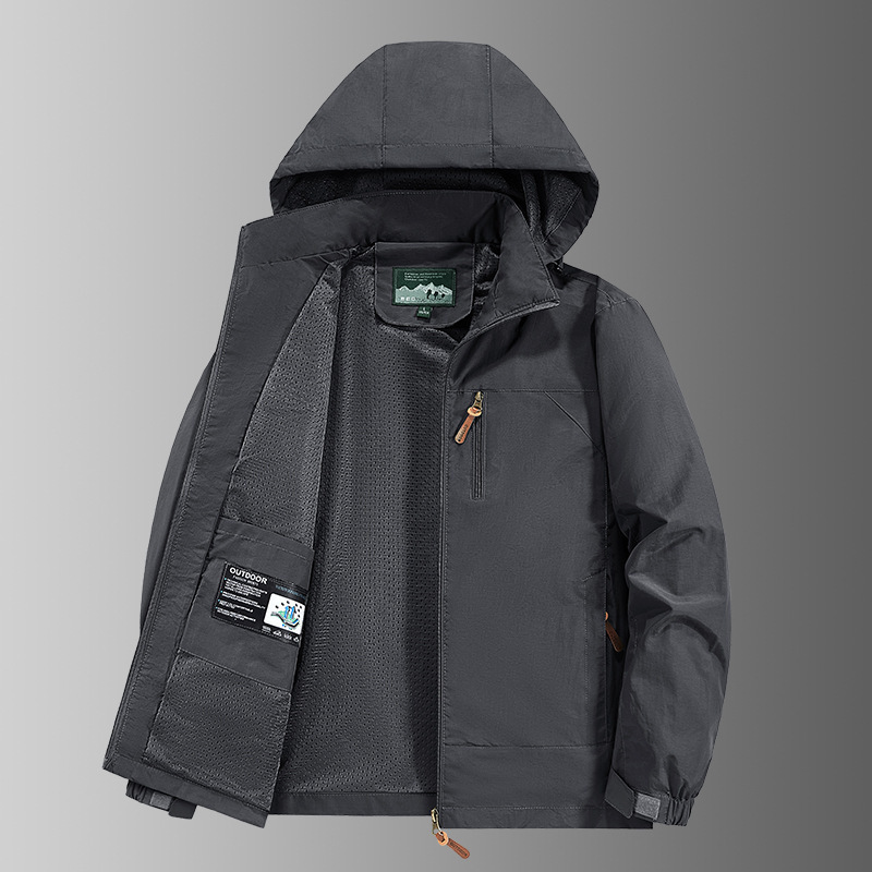 Fashionable Hooded Windproof Jacket For Men - Image 7