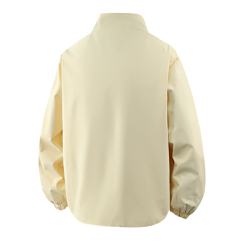 Men's Coat Workwear Stand Collar Jacket Pu Short Top - Image 2