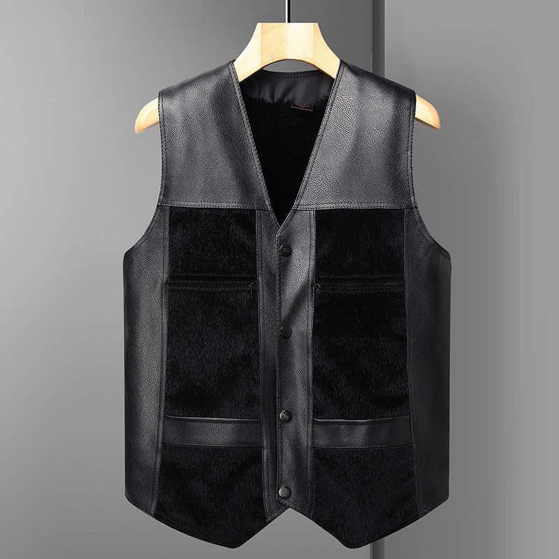 Mens Winter Fleece Lined Vest With Pockets - Image 6