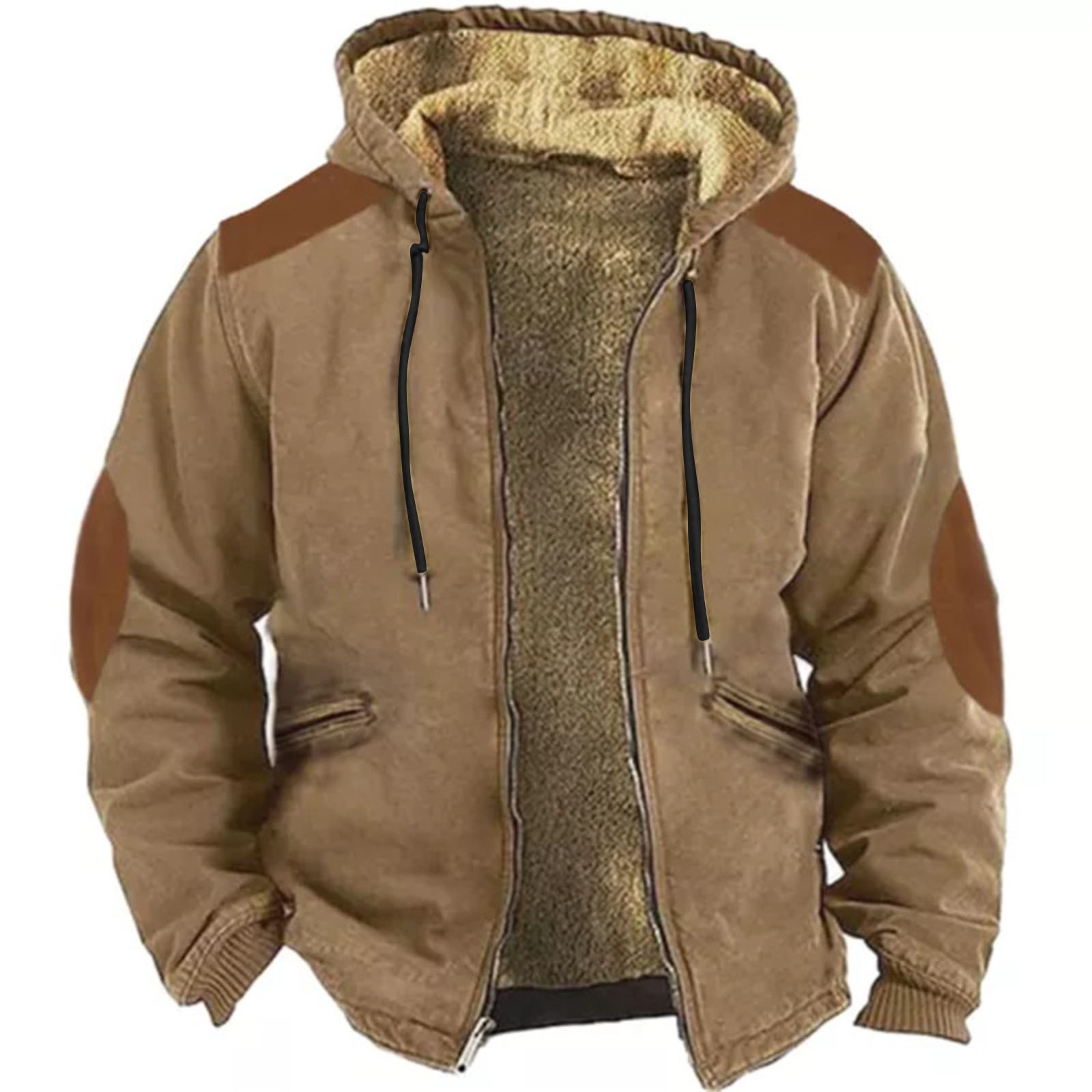 3D Printed Hood Lining Cotton-padded Jacket - Image 10