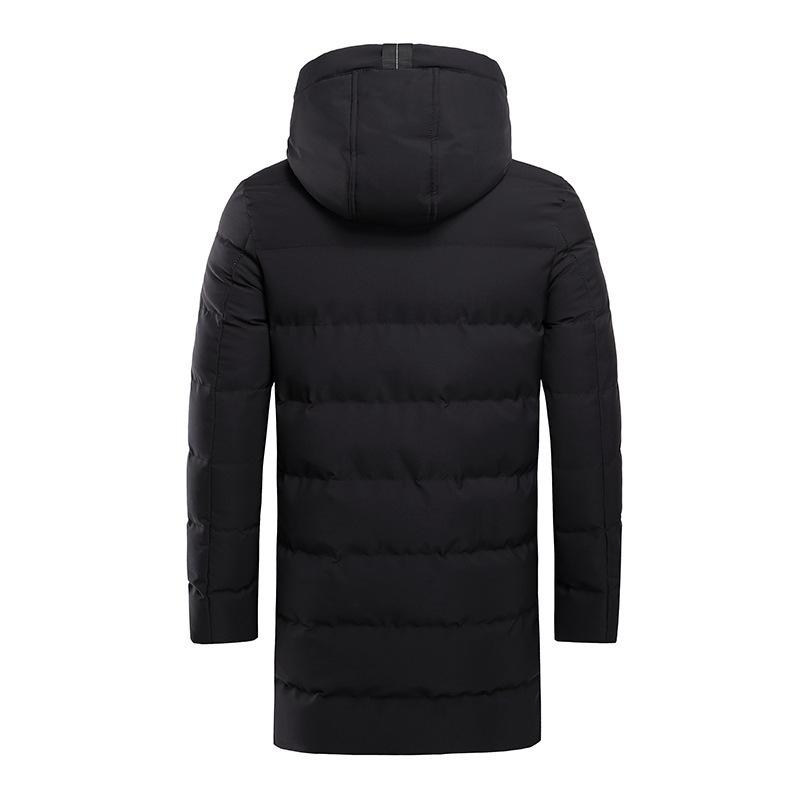 Winter New Men's Hooded Mid-length Down Cotton-padded Jacket - Image 10