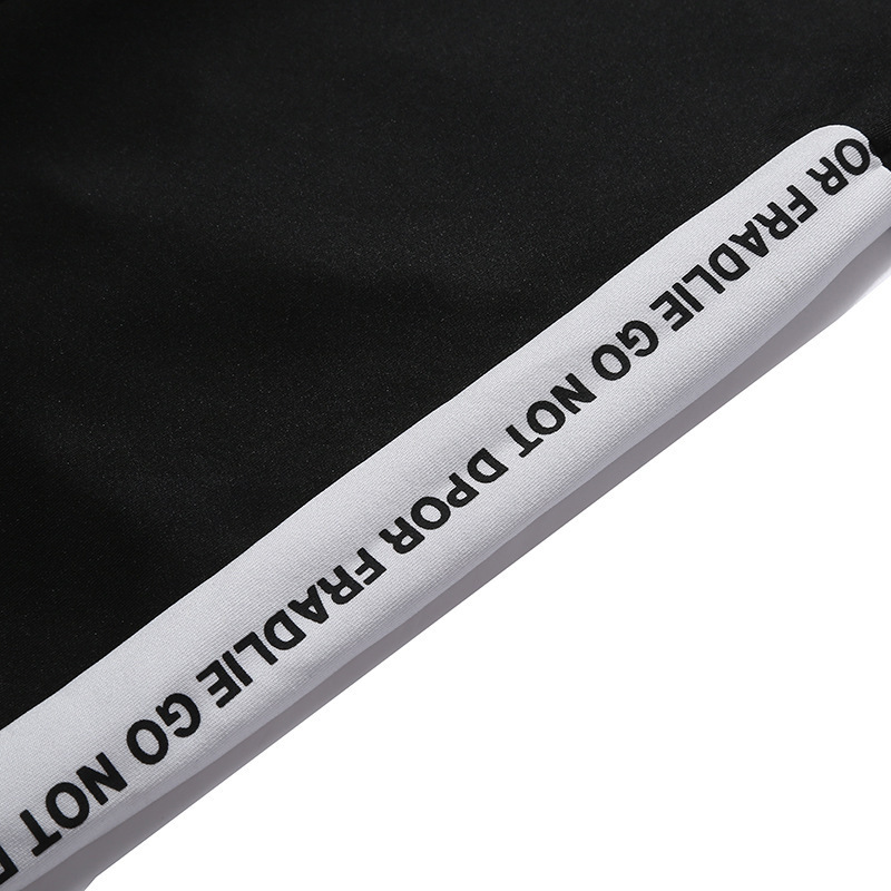 Hooded stripe letter sports suit - Image 2