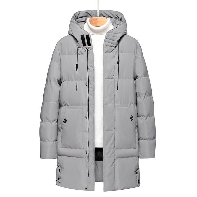 Plus Size Keep Warm Men's Thick Mid-length Cotton-padded Jacket - Image 9