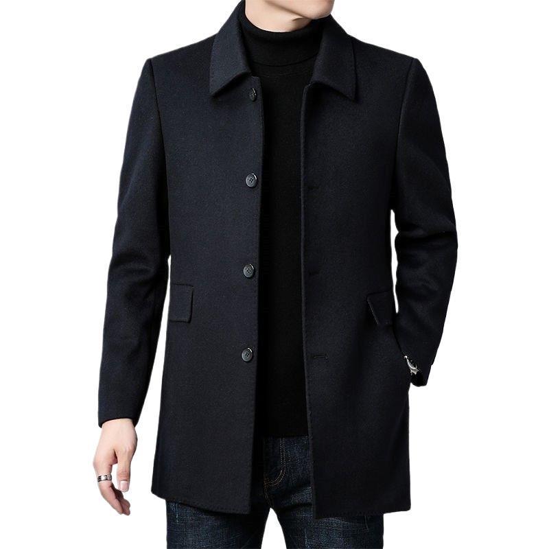 Men's Mid-length Double-sided Four-season Lapel Woolen Coat - Image 2