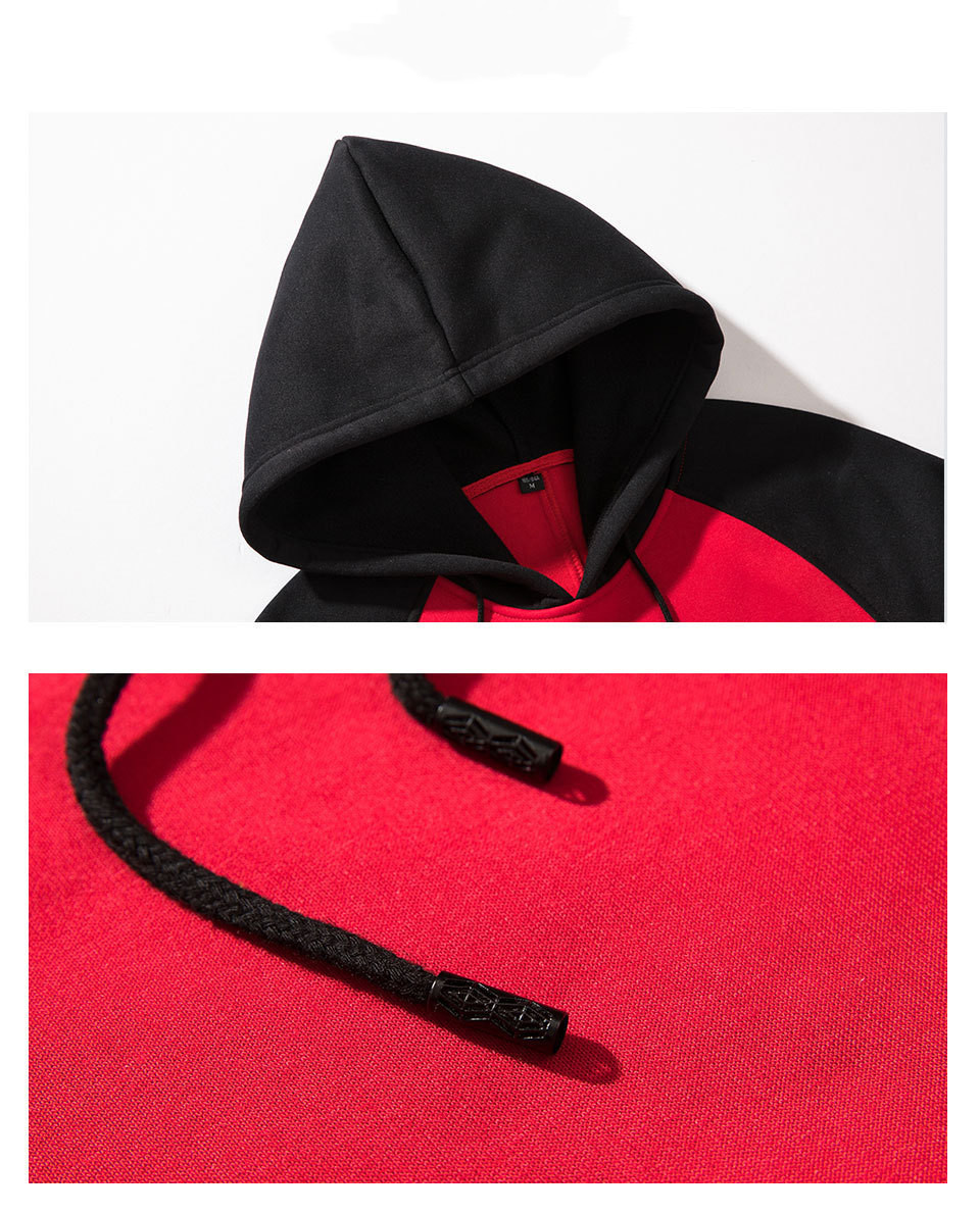 Men's pullover hooded brushed couple sweater - Image 6
