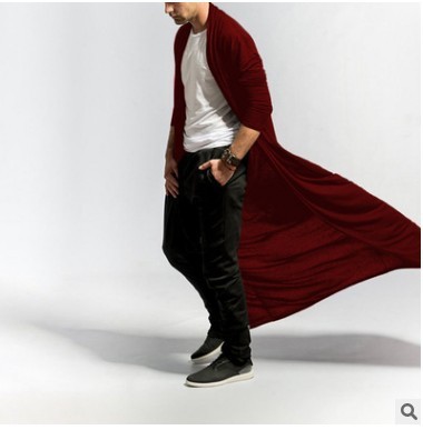 Slim Long Trench Coat Casual Fashion Solid Color Men'S Top - Image 4