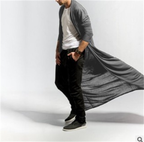 Slim Long Trench Coat Casual Fashion Solid Color Men'S Top - Image 7