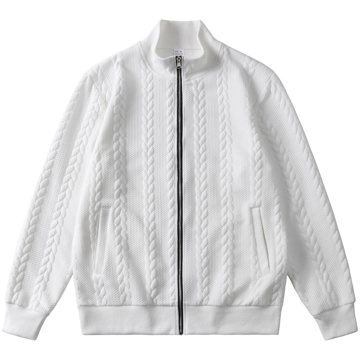 Mens Jacquard Fashionable Stand-Neck Jacket - Image 9