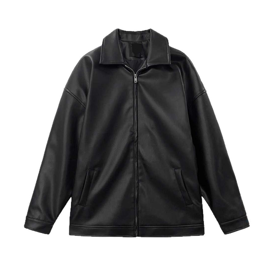 Men's Korean Leather Casual Baseball Jacket - Image 4