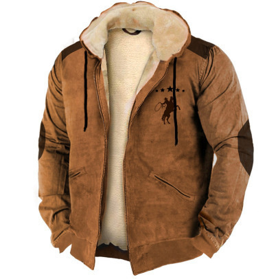Men's Minimalist Casual Warm Hooded Jacket - Image 3