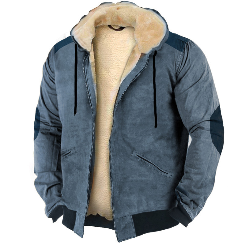 Men's Minimalist Casual Warm Hooded Jacket - Image 5