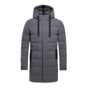 Winter New Men's Hooded Mid-length Down Cotton-padded Jacket