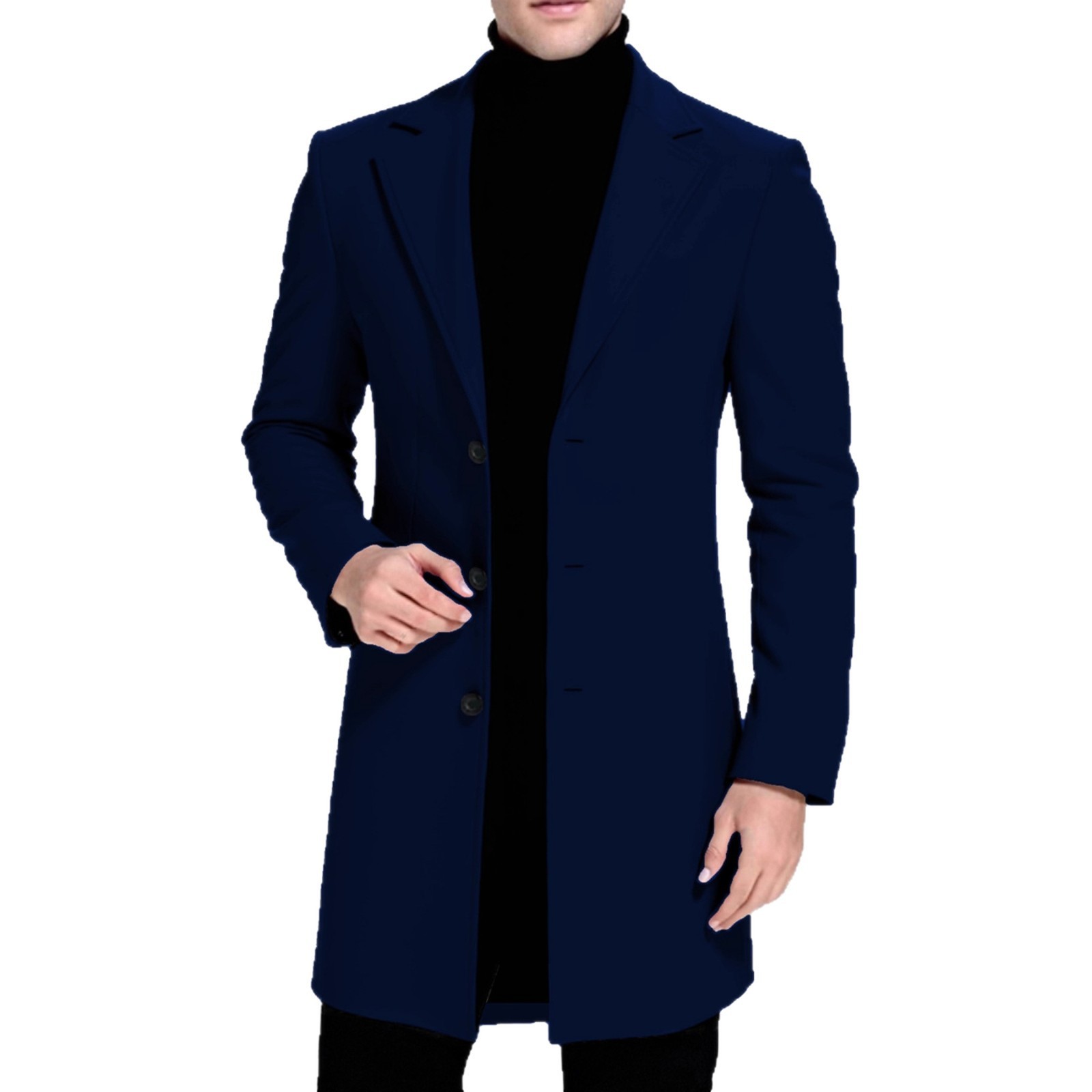 Everyday Commuter Style Lightweight Wrinkle-resistant No-iron Mid-length Trench Coat - Image 5