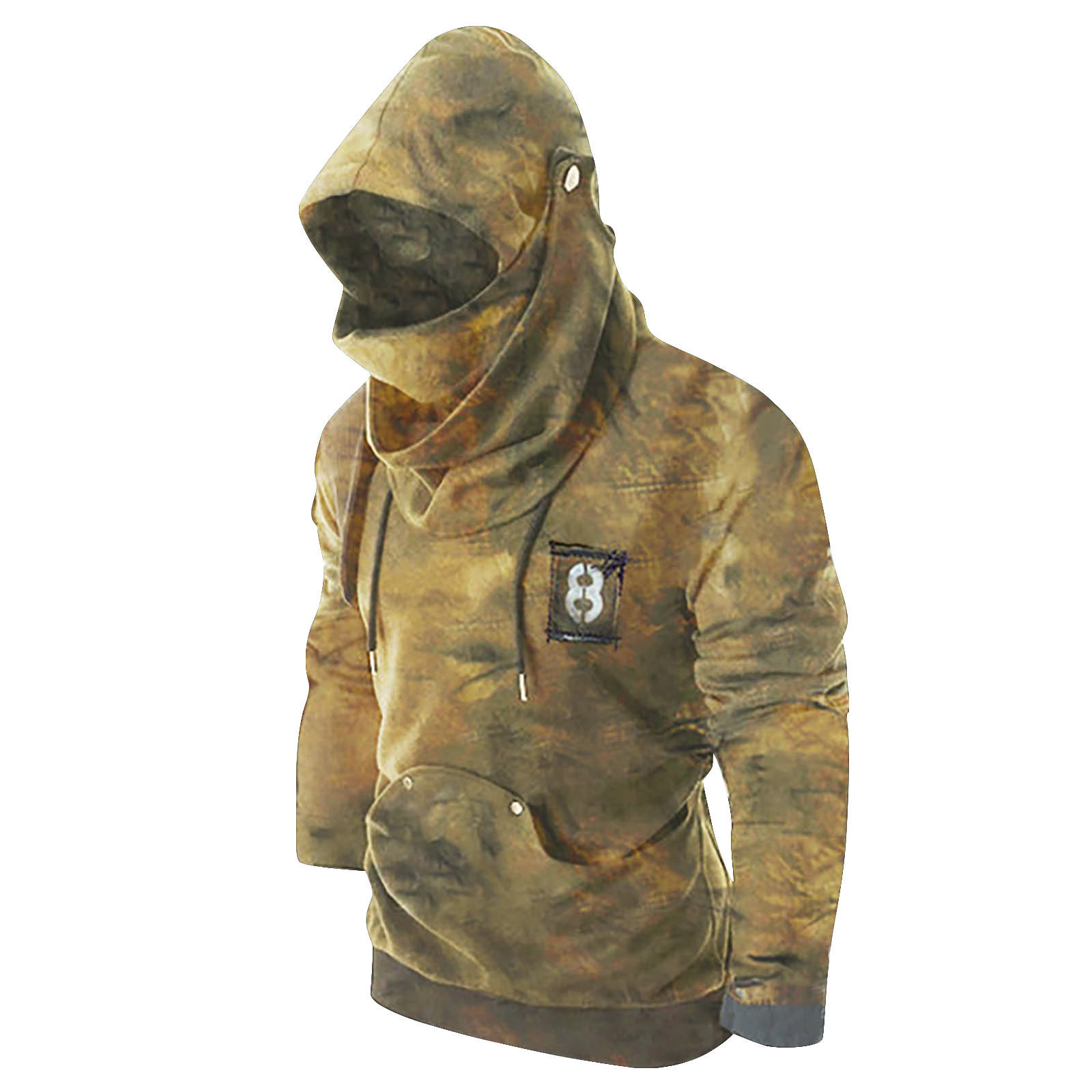 Fashionable Style Fried Street Long-sleeved Masked Hoodie - Image 4