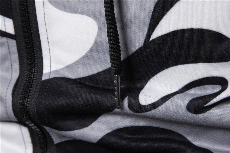 Zipper Hooded Sleeveless Camouflage Printed Fitness Sports Vest - Image 2