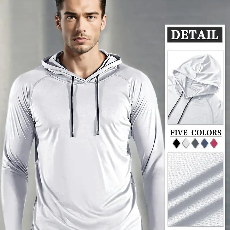 Moisture-wicking Quick-drying Fitness Apparel Long-sleeve Hooded Tophoodie - Image 8