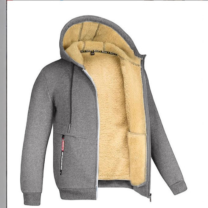 Lamb Fleece Thickened Sports Casual Thickened Hooded Jacket - Image 6