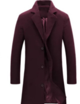 Autumn And Winter New Mens Solid Color Casual Business Woolen Coats - Image 3