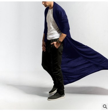 Slim Long Trench Coat Casual Fashion Solid Color Men'S Top - Image 3