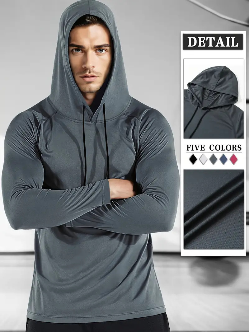 Moisture-wicking Quick-drying Fitness Apparel Long-sleeve Hooded Tophoodie - Image 2
