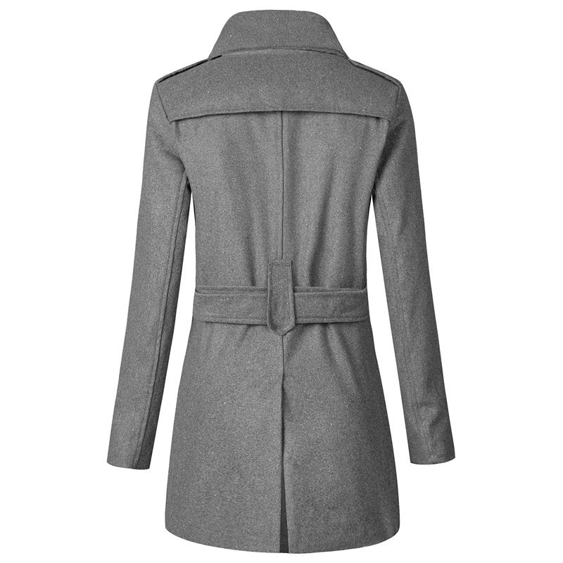 Autumn And Winter Foreign Trade New Men's Woolen Trench Coat - Image 3