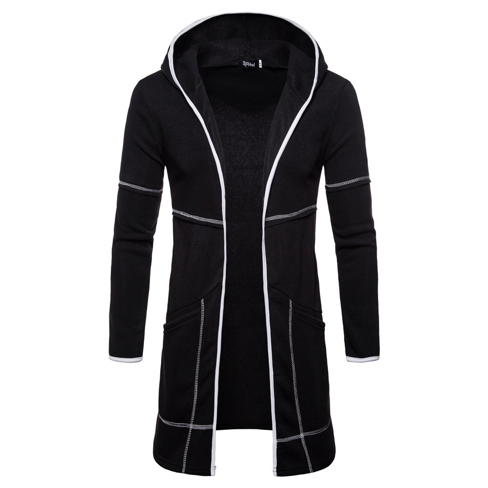 Men's High Street Mid-length Large Pocket Hooded Cardigan - Image 4