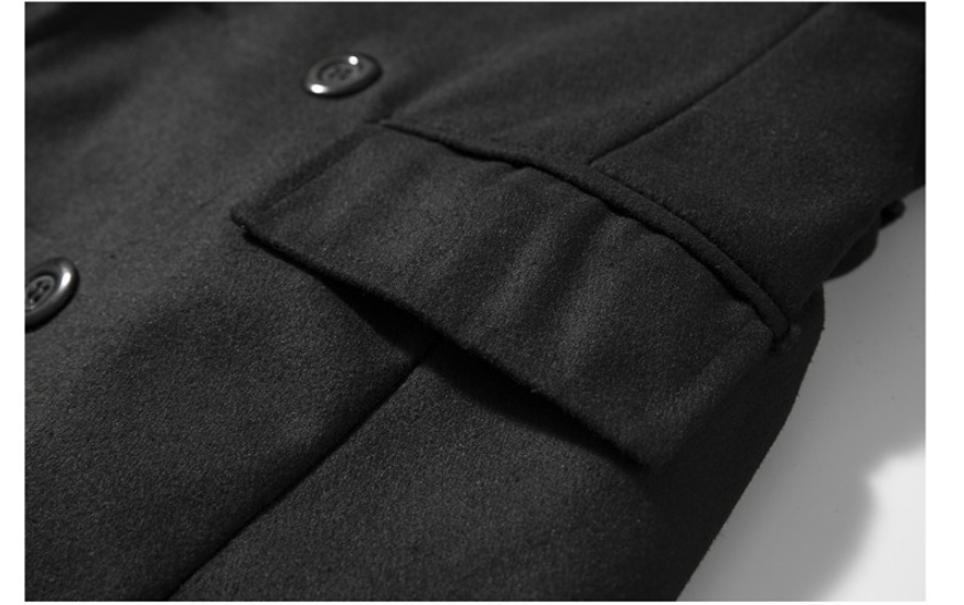 Autumn And Winter Foreign Trade New Men's Woolen Trench Coat - Image 4