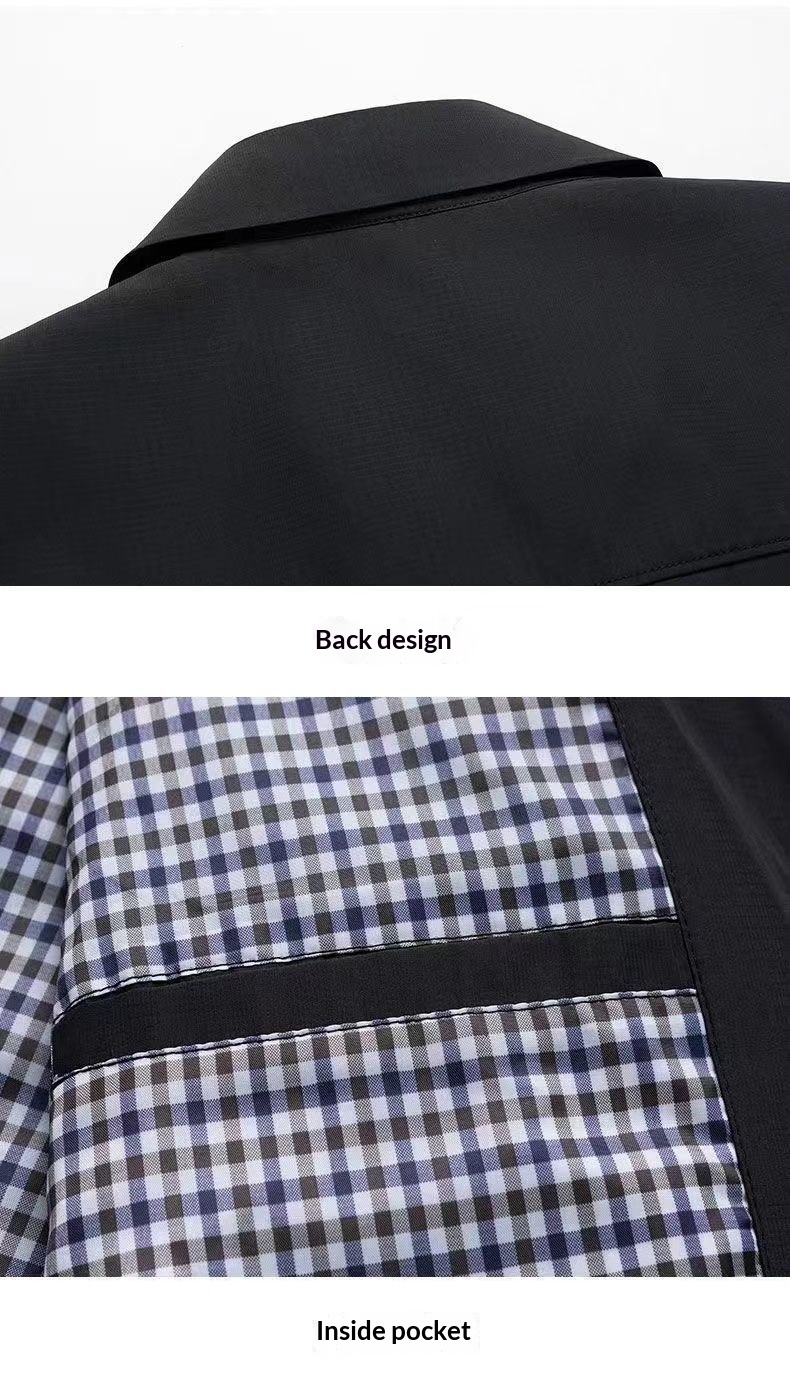 Fashionable Mens Mandarin-collar Business-casual Jacket - Image 3