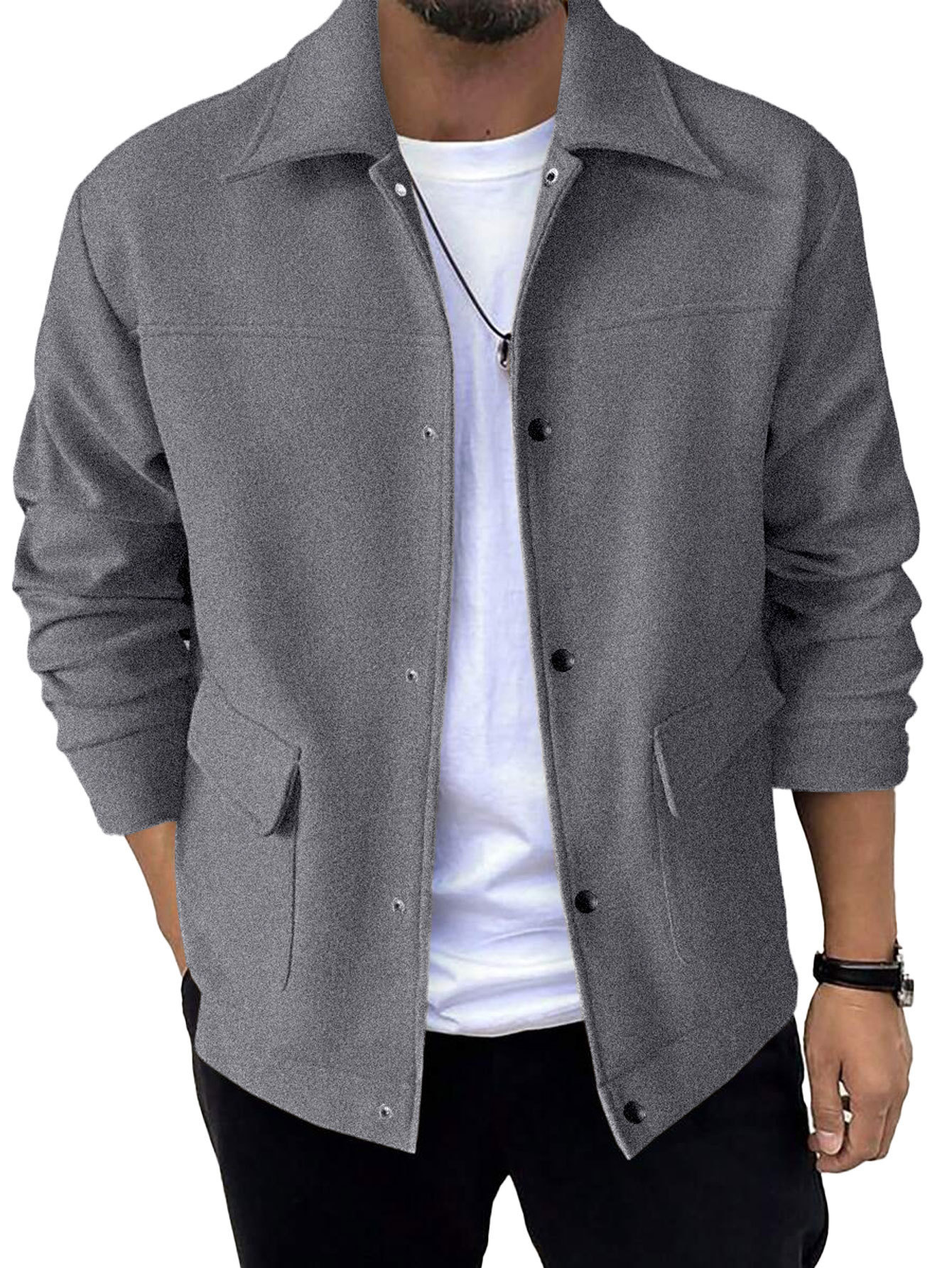 Spring And Autumn Men's Fashion Casual Jacket - Image 5