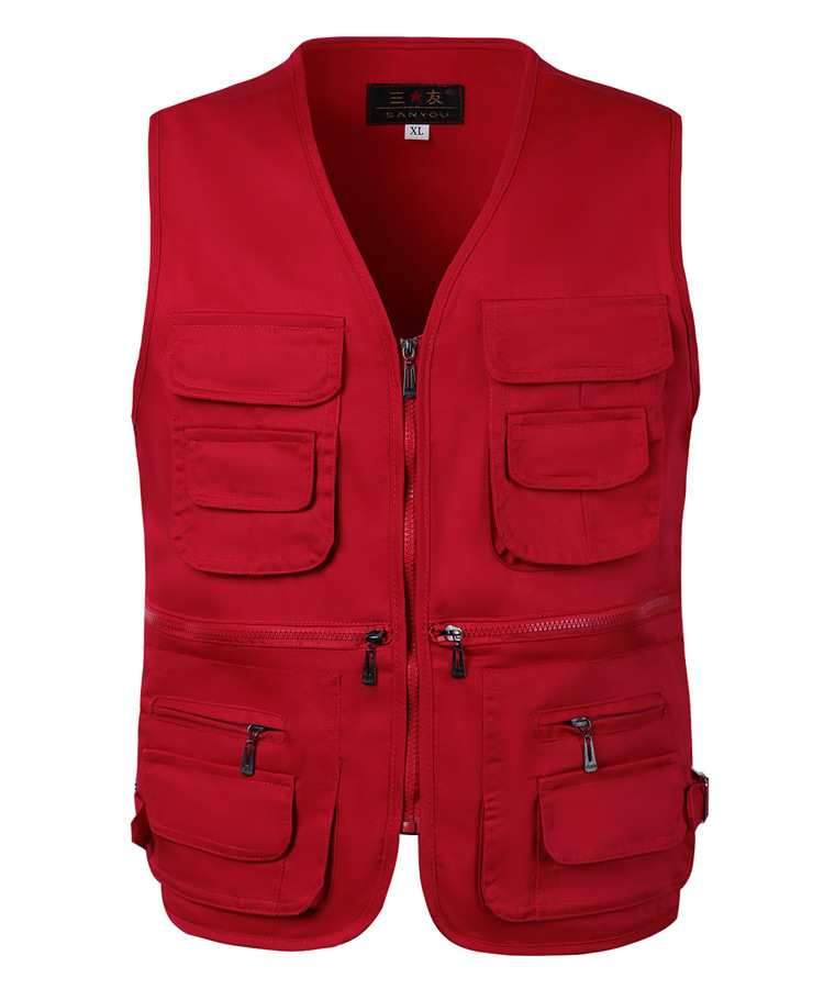 Men's Vest Outdoor Multi-pocket Functional Photography Advertising Fishing Plus Size - Image 3