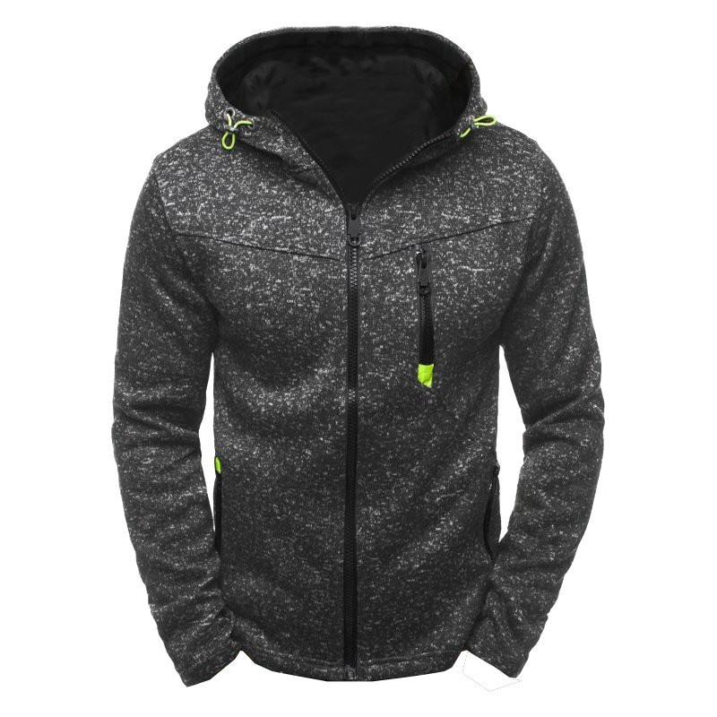 Men's Sports And Leisure Jacquard Sweater Fleece Cardigan - Image 5