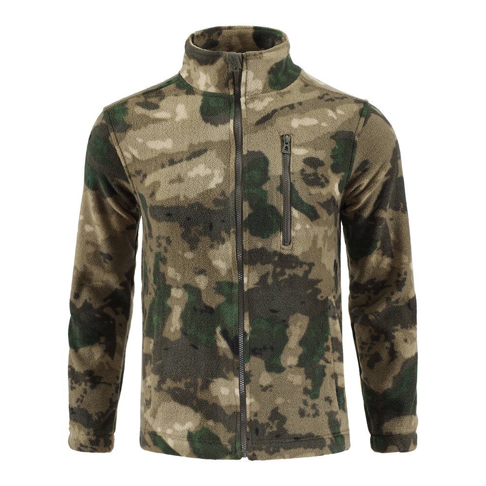 Camouflage Fleece Double-sided Polar Fleece Cardigan - Image 3