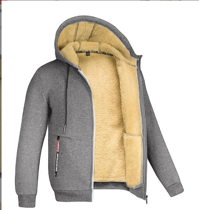 Lamb Fleece Thickened Sports Casual Thickened Hooded Jacket - Image 9