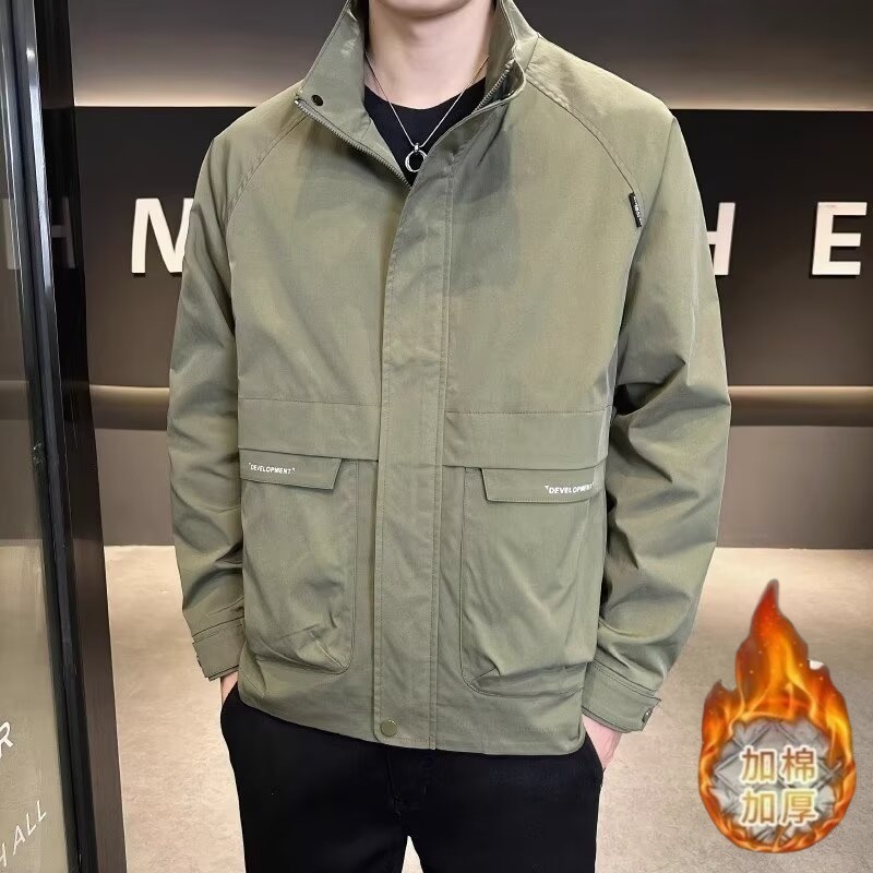 Mens Versatile Casual Jacket A Stylish And Handsome Stand-collar Jacket - Image 4