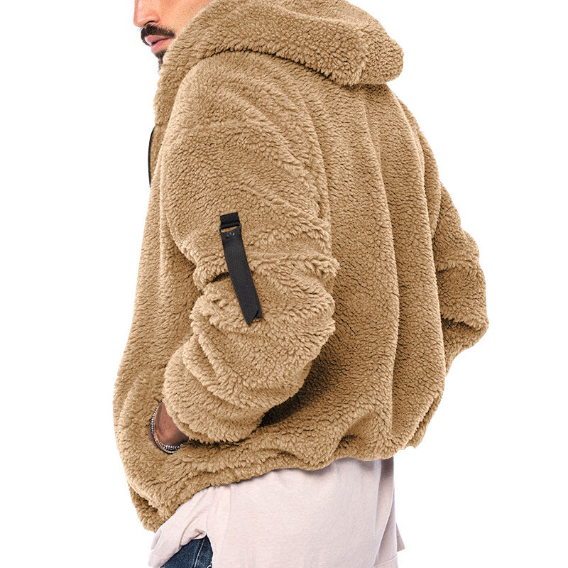 Men's Double-sided Polar Fleece Warm Hooded Zip-up Jacket - Image 2