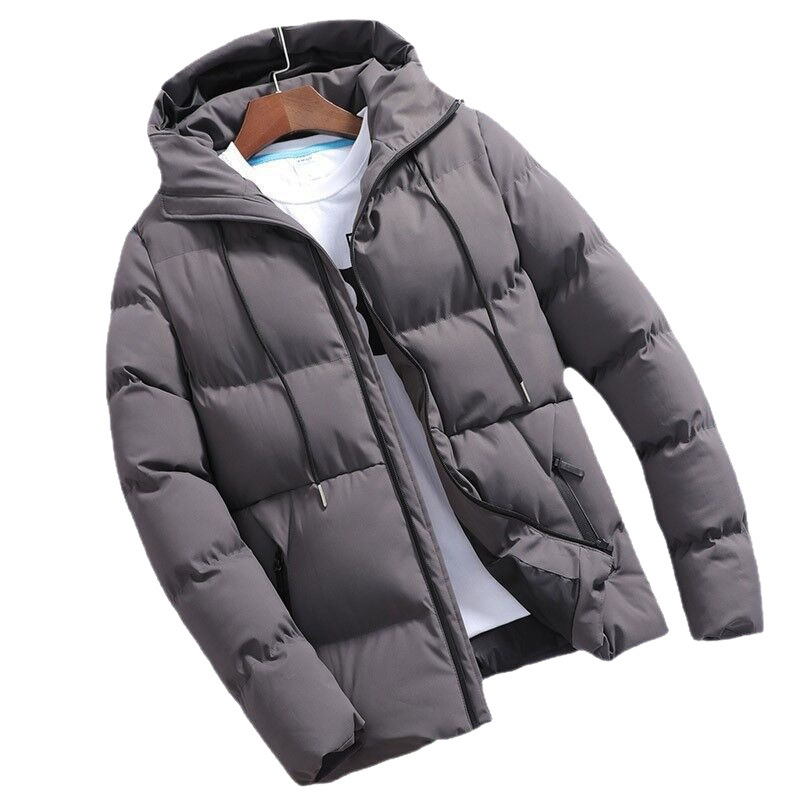 Men's Loose Short Hooded Cotton Jacket - Image 3