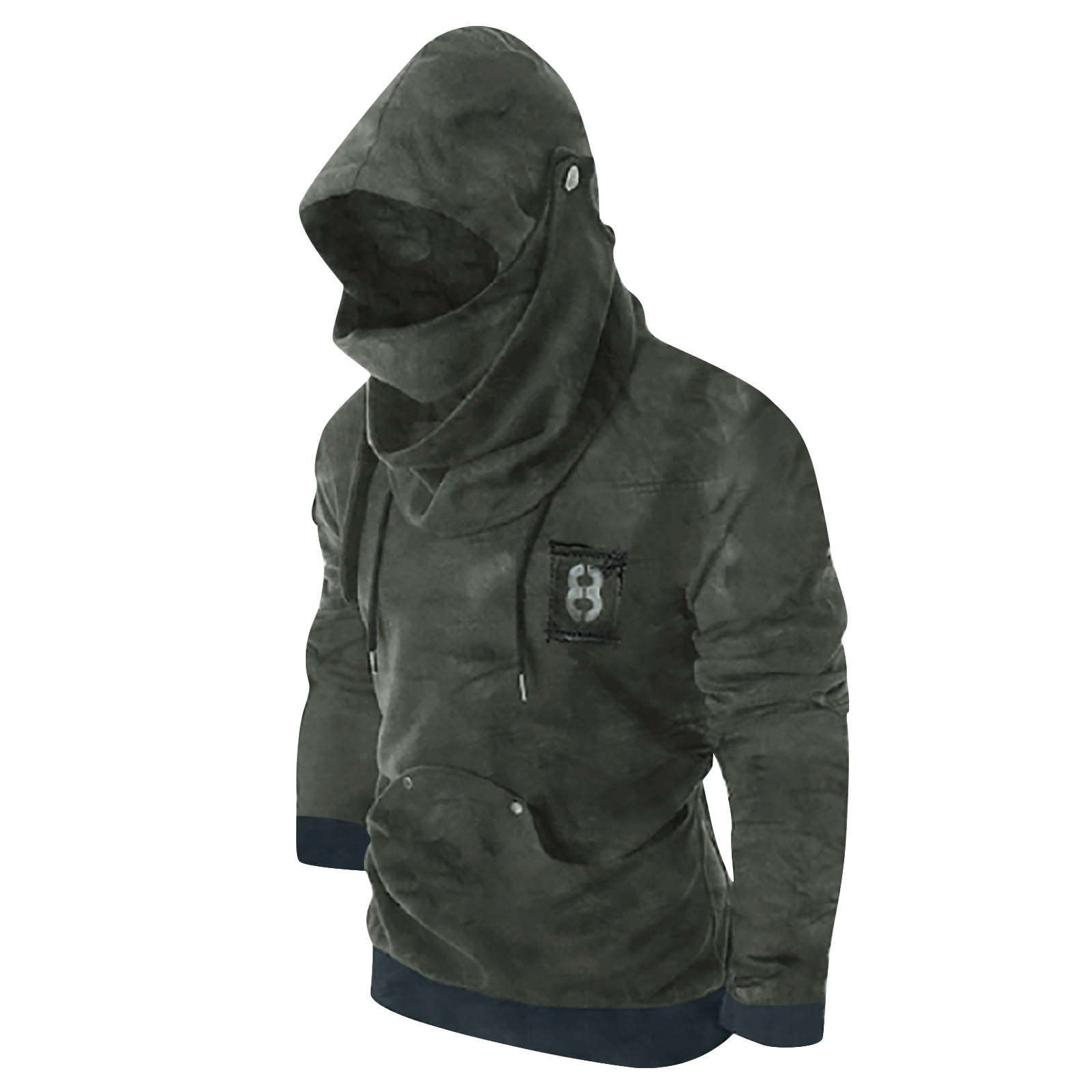 Fashionable Style Fried Street Long-sleeved Masked Hoodie - Image 5