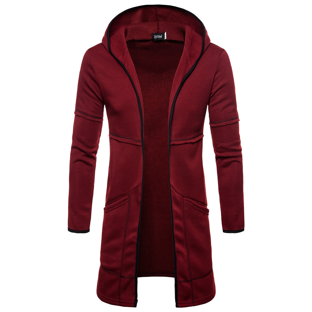 Men's High Street Mid-length Large Pocket Hooded Cardigan - Image 5