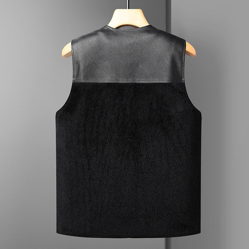 Mens Winter Fleece Lined Vest With Pockets - Image 5