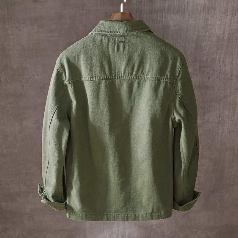 Heavyweight Washed Denim Trendy Street-style Casual Workwear Jacket - Image 5