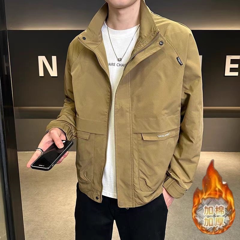 Mens Versatile Casual Jacket A Stylish And Handsome Stand-collar Jacket - Image 2