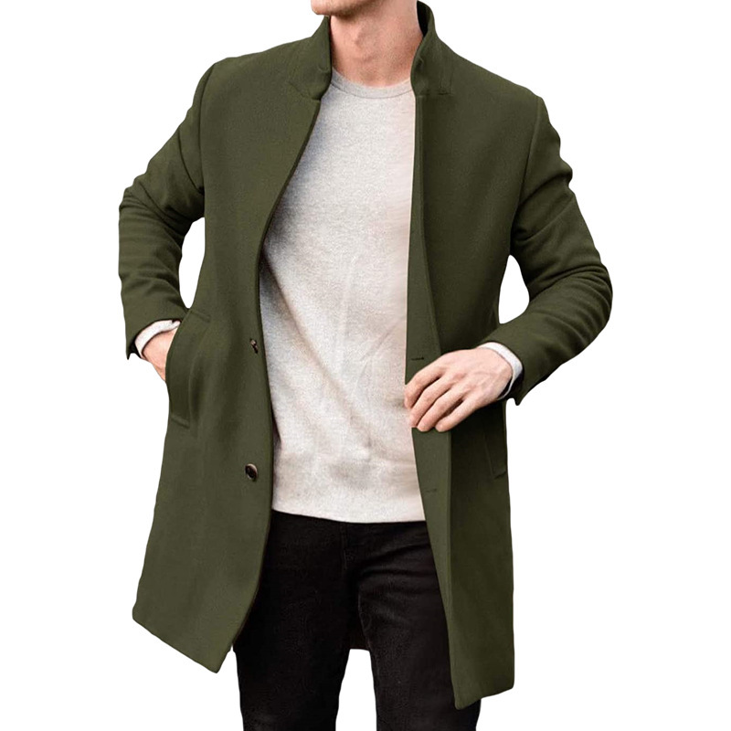 Autumn And Winter New Thick Woolen Men's Coat - Image 9