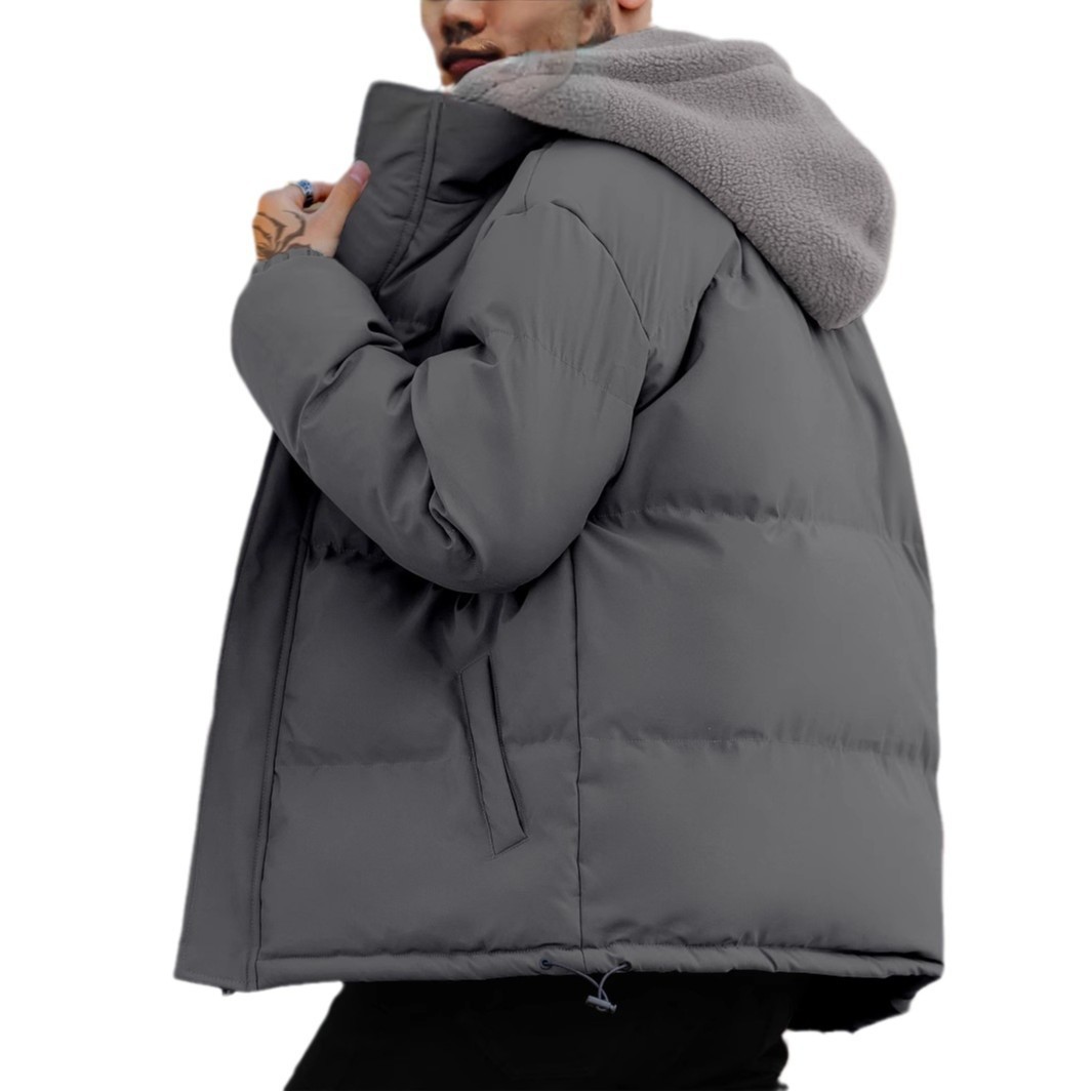 Men's Ski Thick Windproof Down Jacket Men's Fake 2-piece Cotton-padded Jacket - Image 8