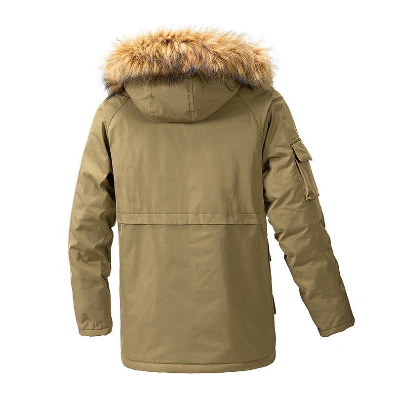 Pure Cotton Coat Cotton-padded Coat New Loose Casual Mid-length Jacket - Image 2