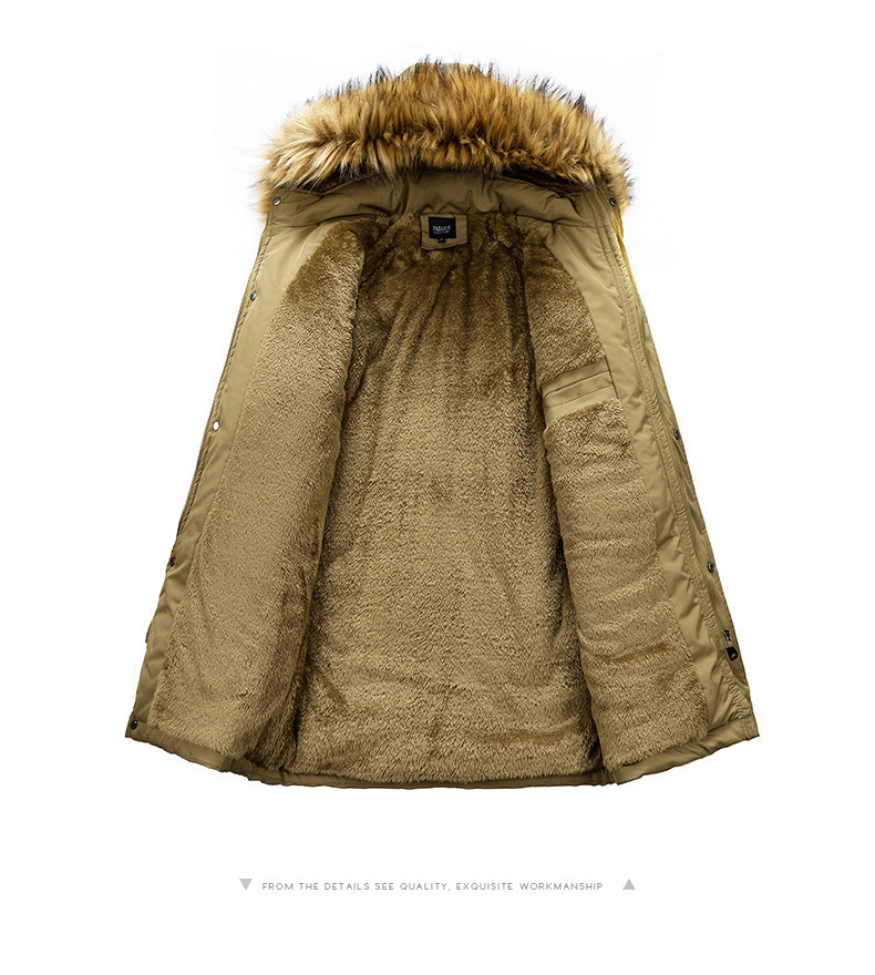 Pure Cotton Coat Cotton-padded Coat New Loose Casual Mid-length Jacket - Image 5